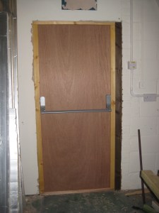 But he made it and we have sturdy fire exit door. 