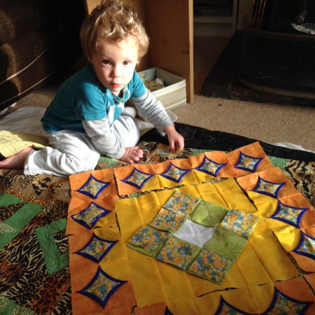 Cathedral window quilt