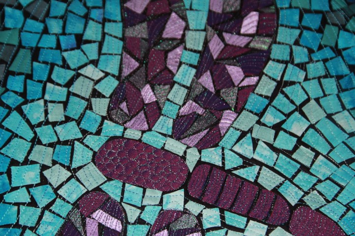 Dragonfly textile mosaic