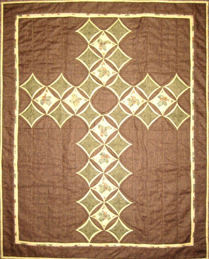 Cathedral window Cross by vendulka battais